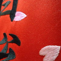 真田寿来の柱文字　赤のロング特攻服への刺繍のサムネイル