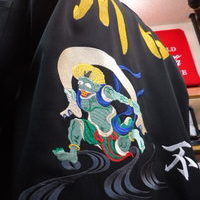 成人式の特攻服の刺繍　風神×雷神2体のサムネイル