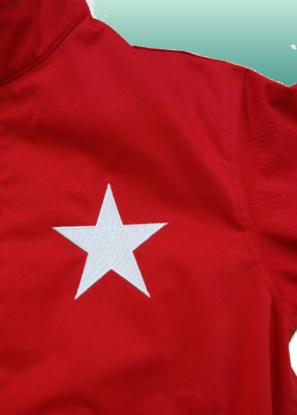 湘南爆走族のレッドスウィングトップへの刺繍 | 特攻服、学ランの刺繍